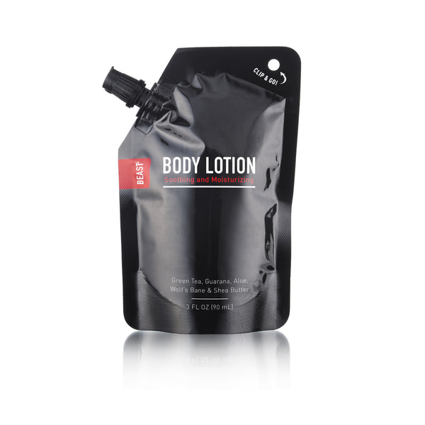 Beast Hand & Body Lotion 3oz travel friendly pouch