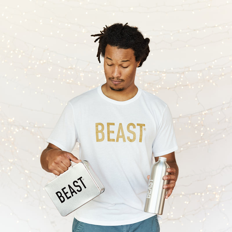 Beast Shirt Mens with Bottle and Lunch Box
