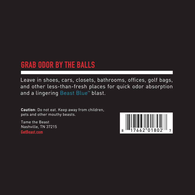 Beast Balls Deodorizing Balls for Shoes Cars Closets Offices Gym Bags