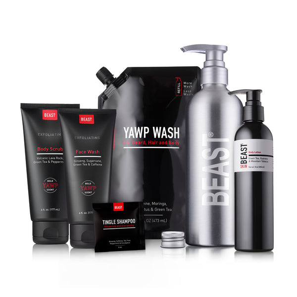 Yawp Exfoliating Shower Recovery Set